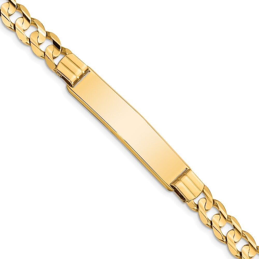 14k Yellow Gold Curb Id Bracelet